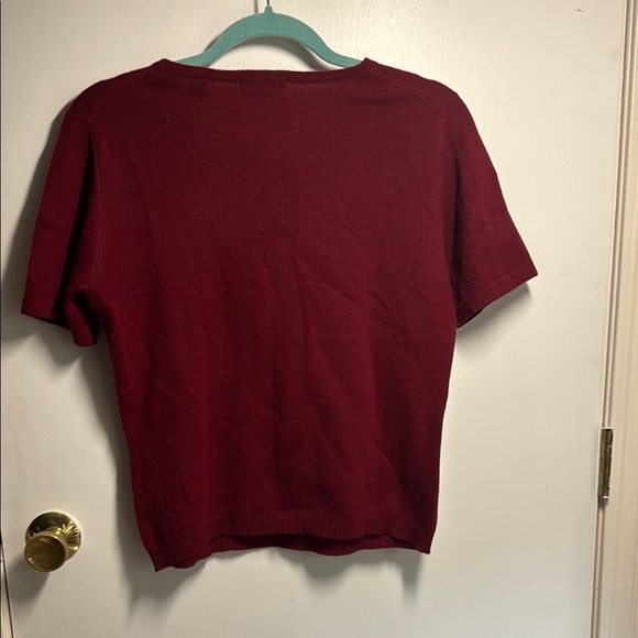 Lord & Taylor Red Crew Neck Sweater - Picture 3 of 3